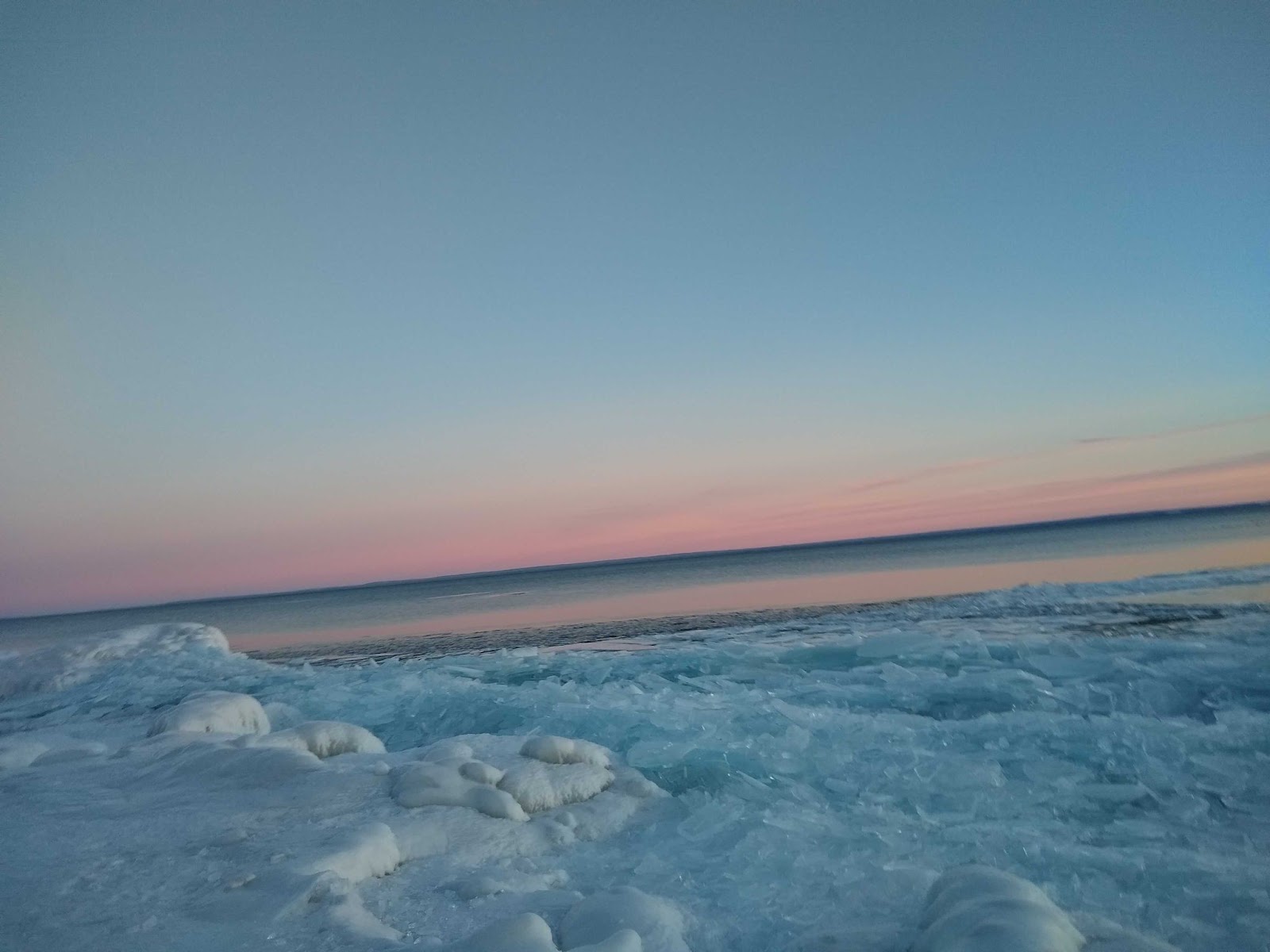 Lake Superior with its icy shores