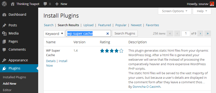 instale o super cache do wp