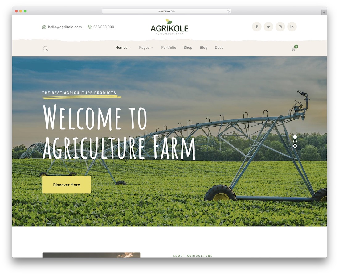 tema de wordpress agricultura agrikole