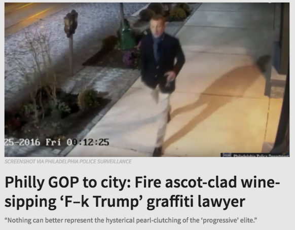 Philly GOP to city: Fire ascot-clad wine-sipping 'F-k Trump' graffiti lawyer