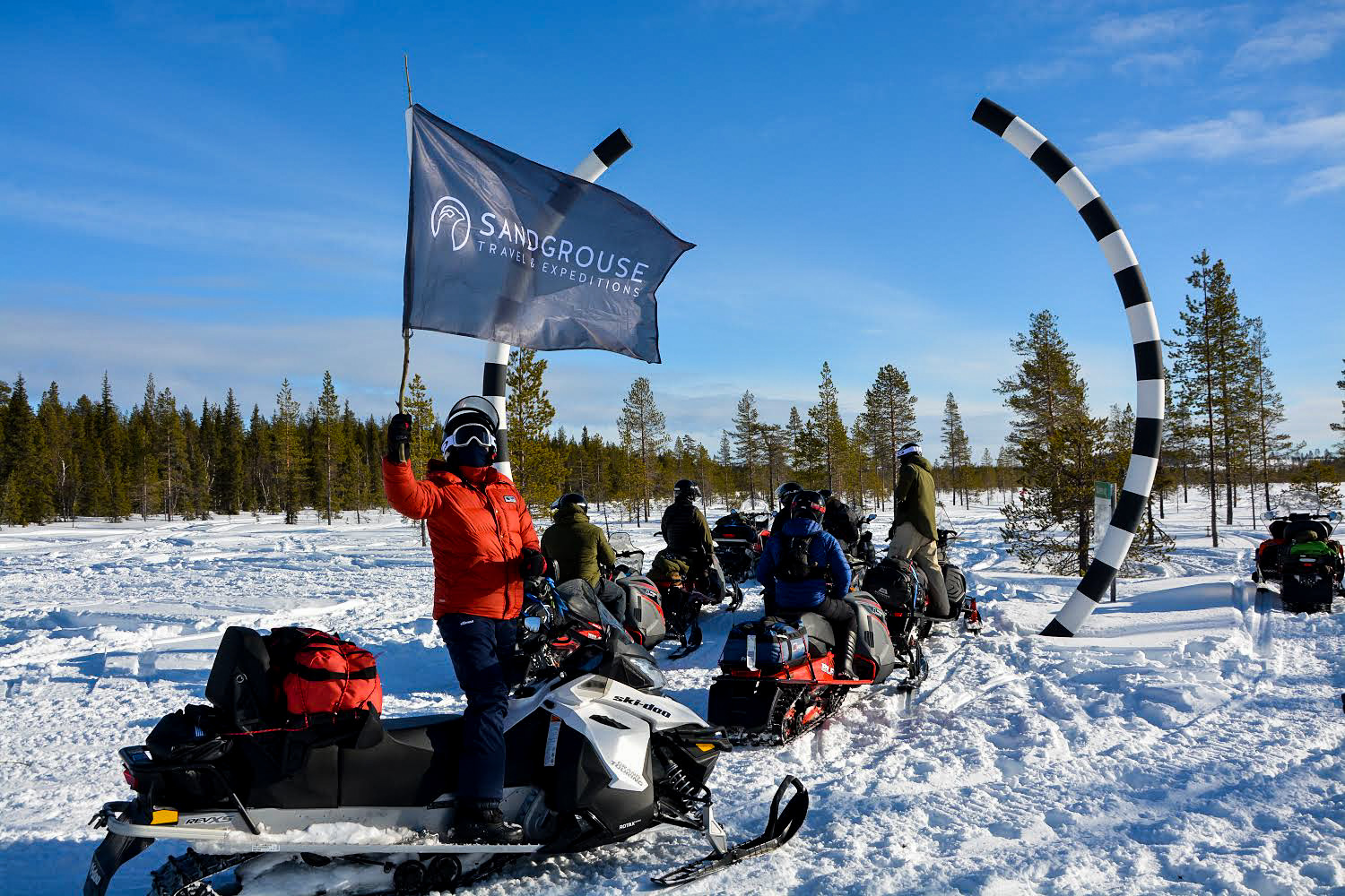 Arctic Circle Crossing by Snowmobile with Sandgrouse Travel 