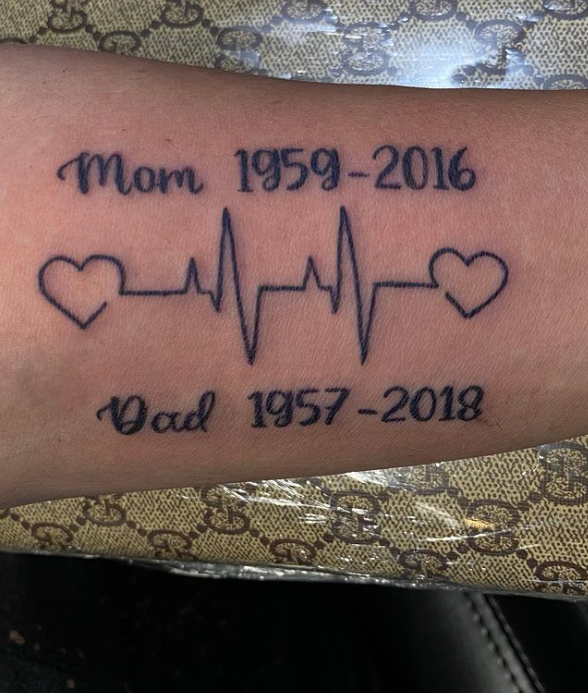 heartbeat mom dad tattoo