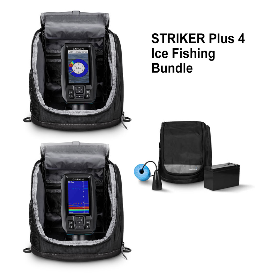 garmin fishfinder in an ice fishing kit
