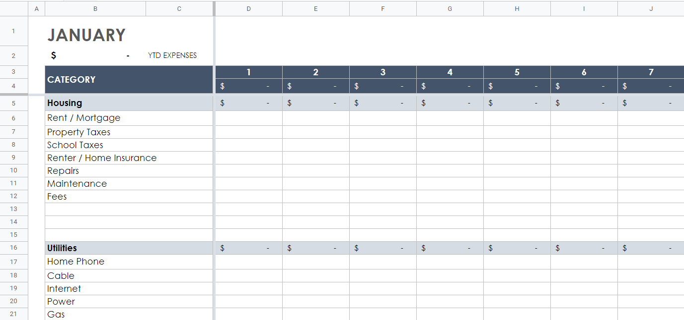 annual business budget template google sheets