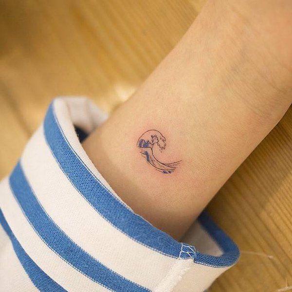 Small Tattoos on Twitter | Wave tattoo wrist, Waves tattoo, Small wave  tattoo