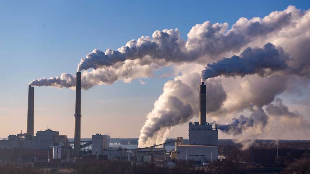 solar panels can help prevent the pollution from power plants like these!