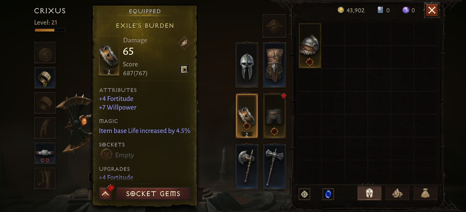 Inventory in Diablo