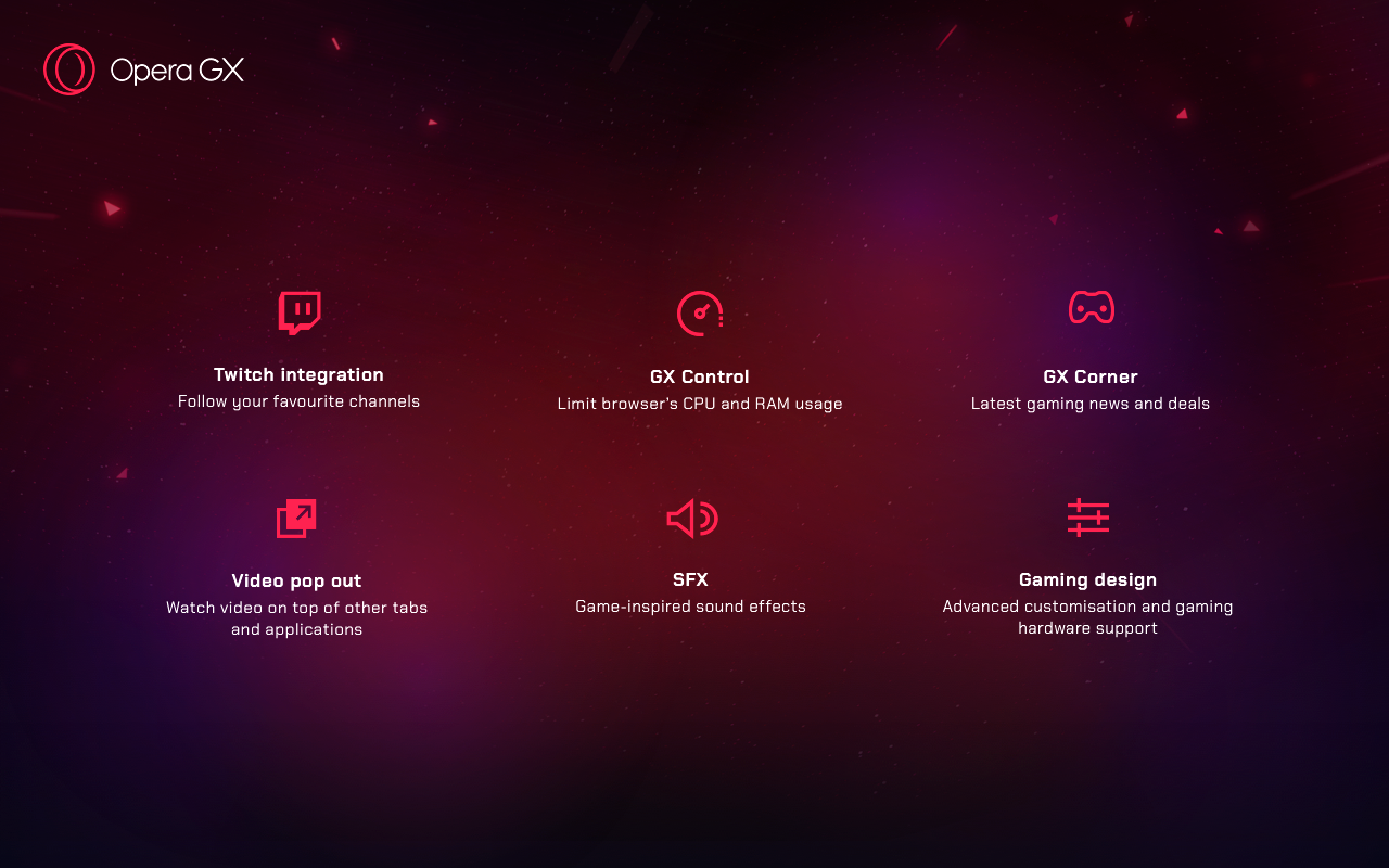 Opera GX key features