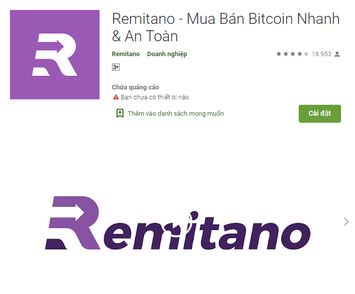 Remitano- Mua bán bitcoin P2P