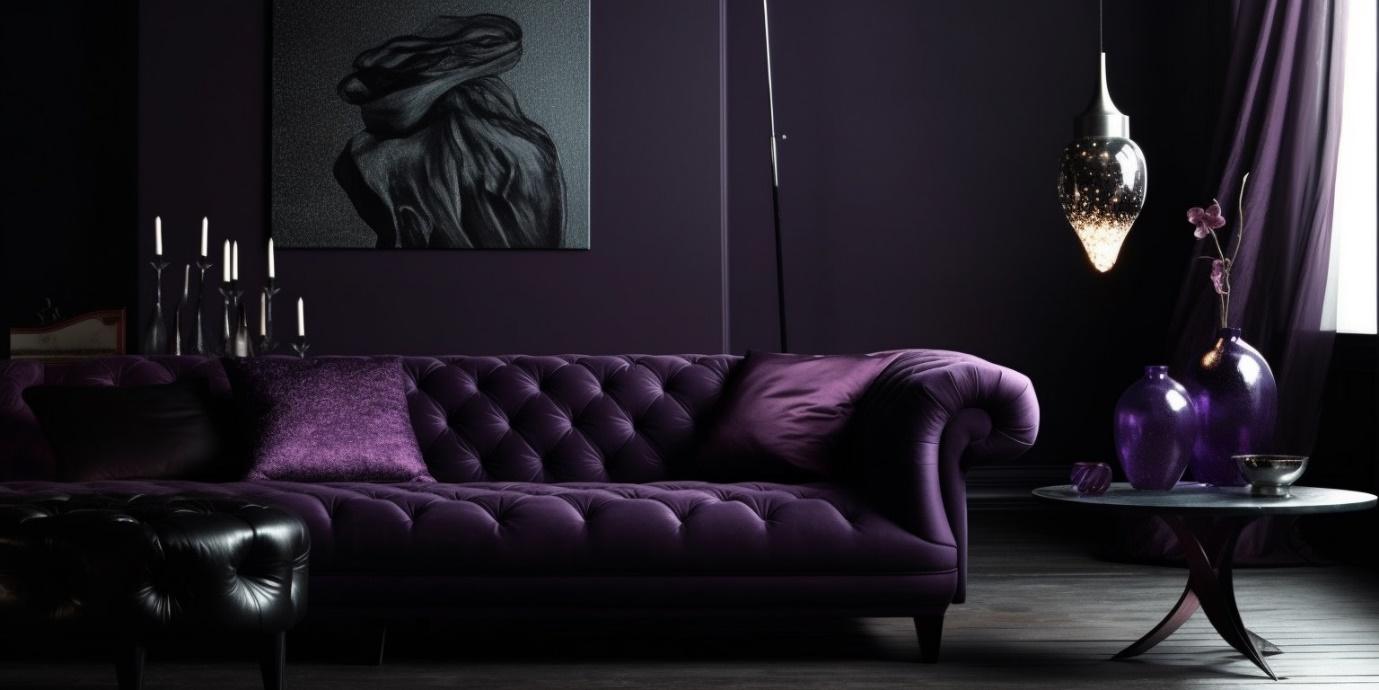 Violet et noir intérieure