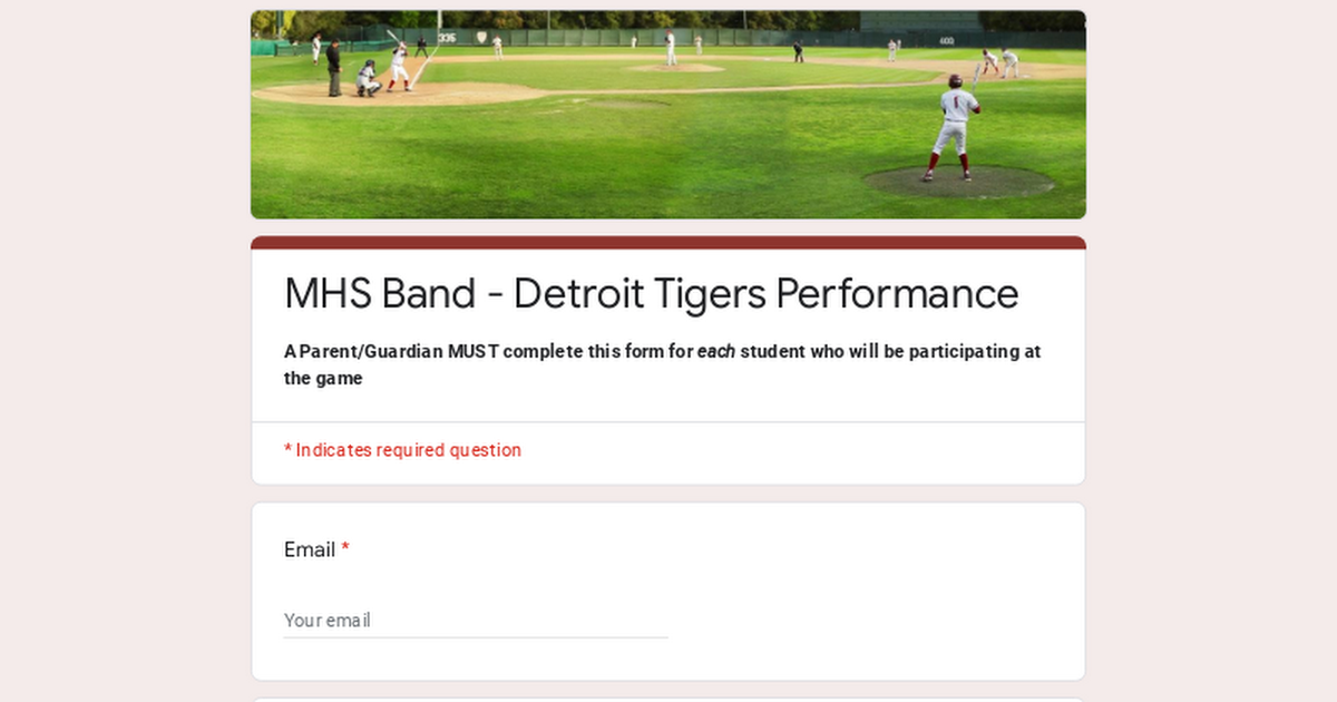 MHS Band - Detroit Tigers Performance