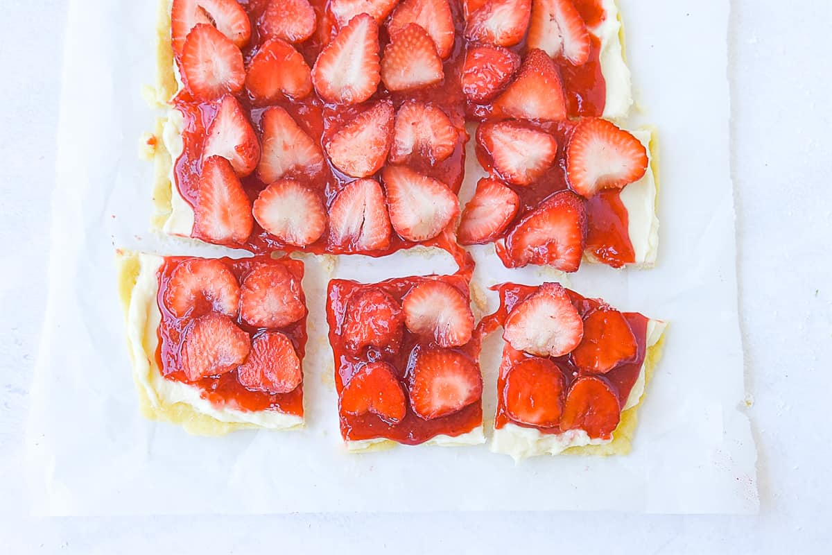 slices of strawberry pizza