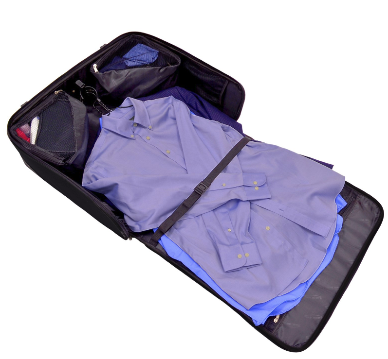 Folding Garment Bag Luggage Carry On Travel Wheels Suits Weekender ...