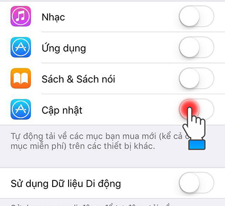 Tắt cập nhật Tắt cập nhật