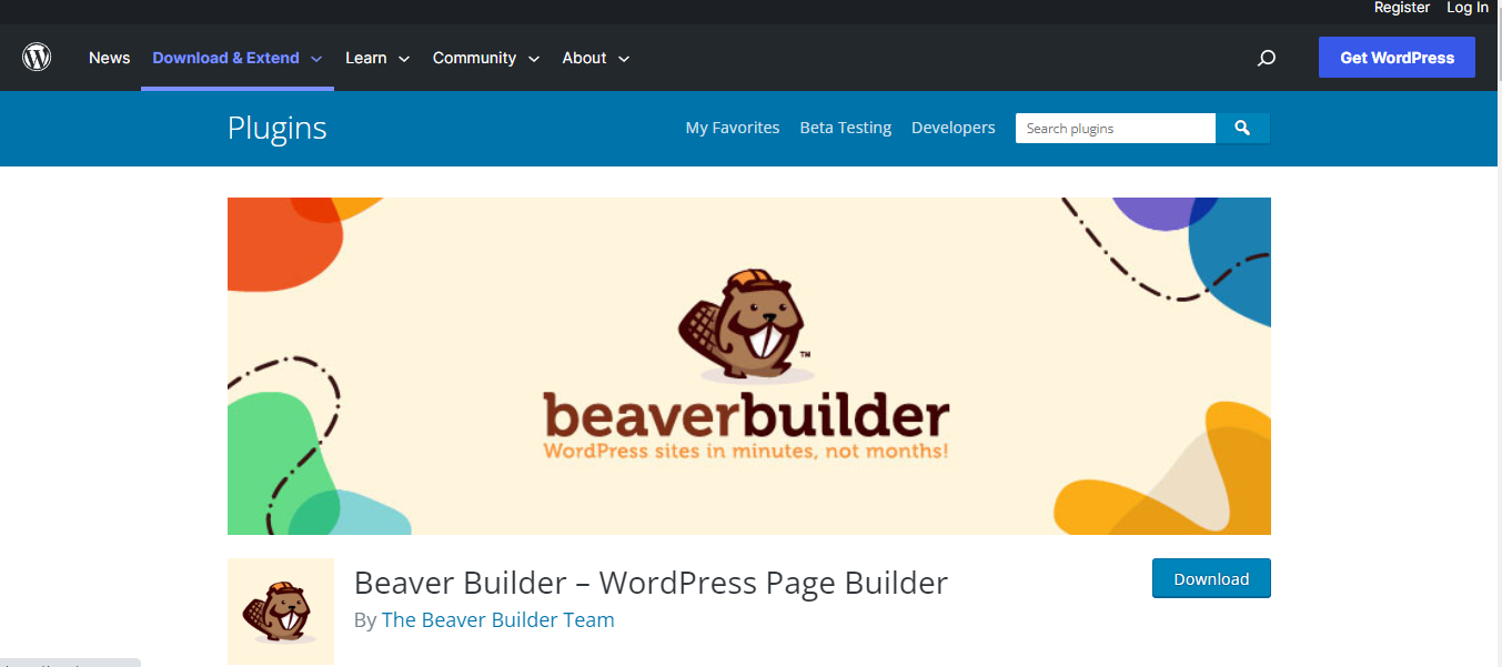 WordPress Plugins for Content Marketing -  Beaver Builder 