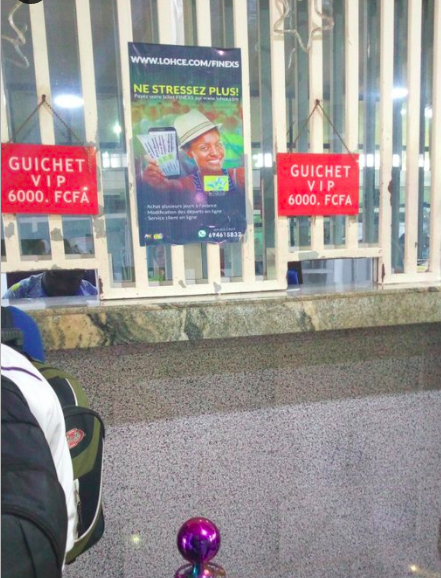 Affiche de LOHCE au niveau du guichet FINEXS de MVAN Yaoundé