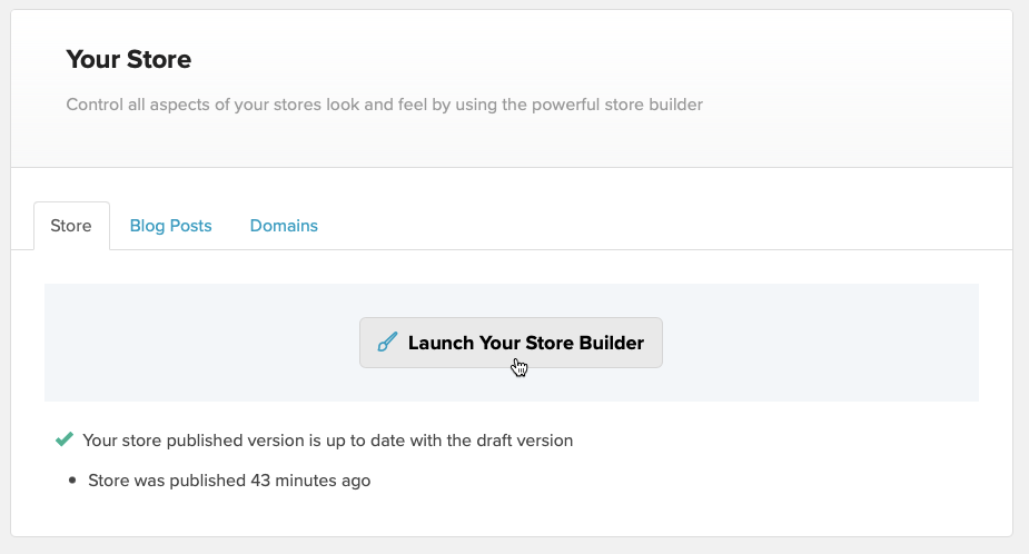 Launch store builder