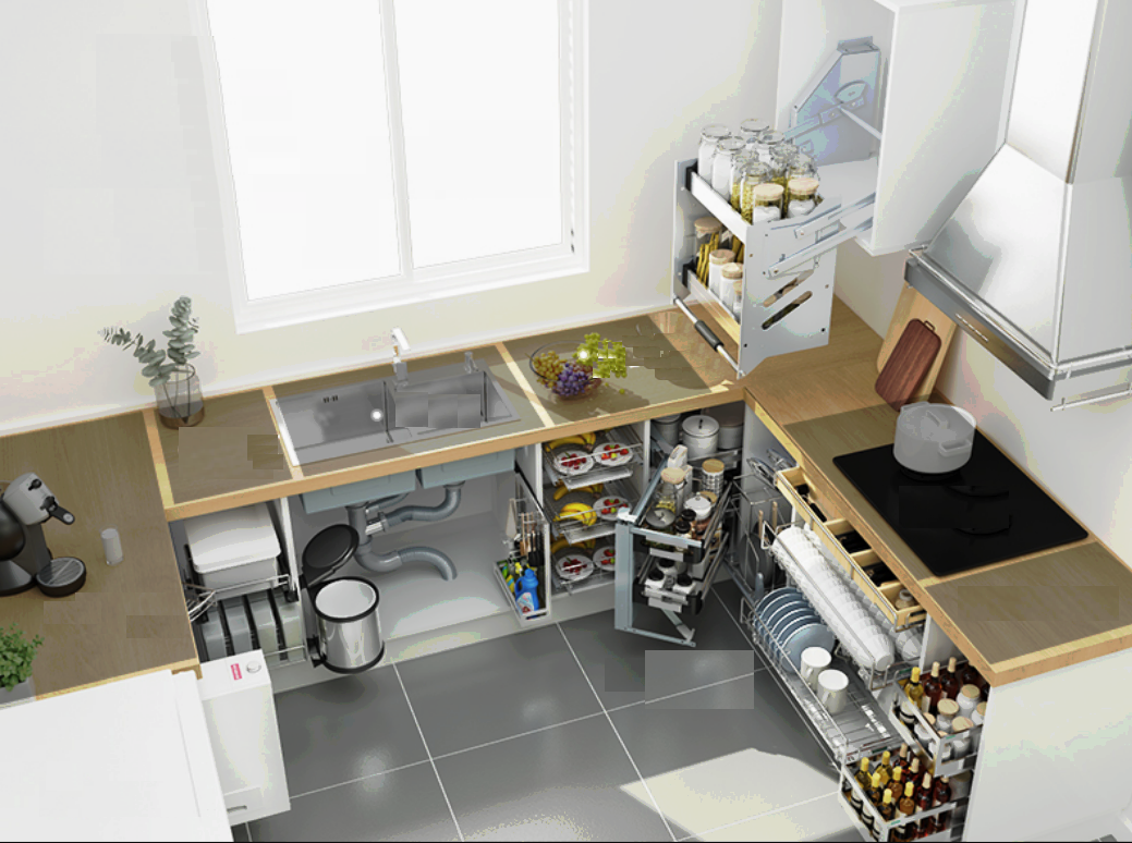 Thiết kế tủ bếp đơn giản, hiện đại phù hợp với không gian bếp gia đình