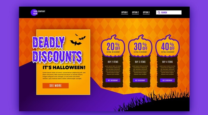 Halloween Marketing Ideas - landing page