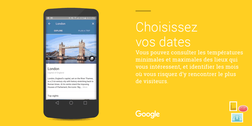 un gif montrant les résultats de recherche pour londres
