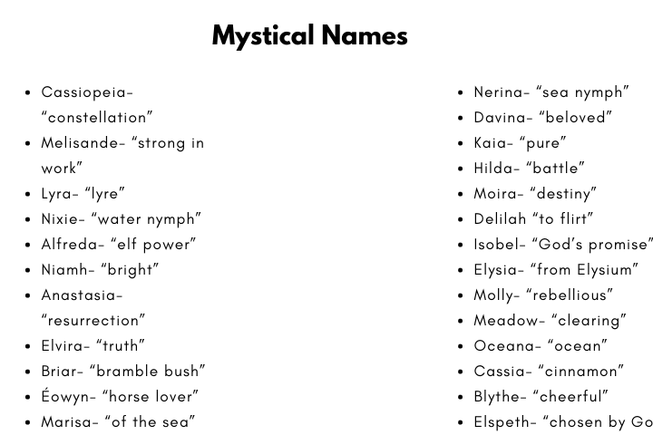 Mystical Names 