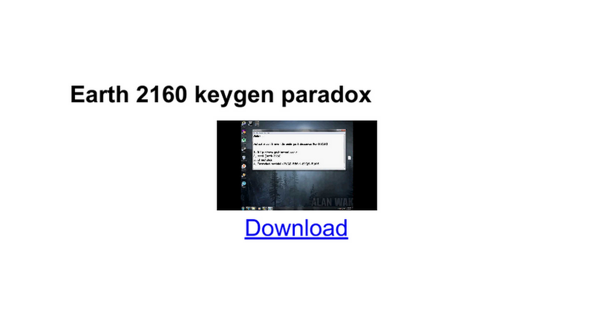 Earth 2160 Activation Keygen Mac