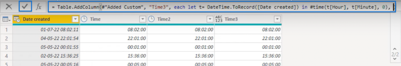 Using DateTime Value Record