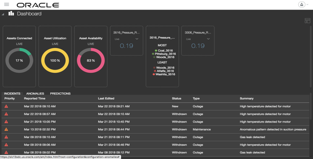 Oracle IoT Cloud Asset Monitoring Predictive Maintenance 2