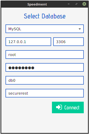 Connect to Database using Speedment