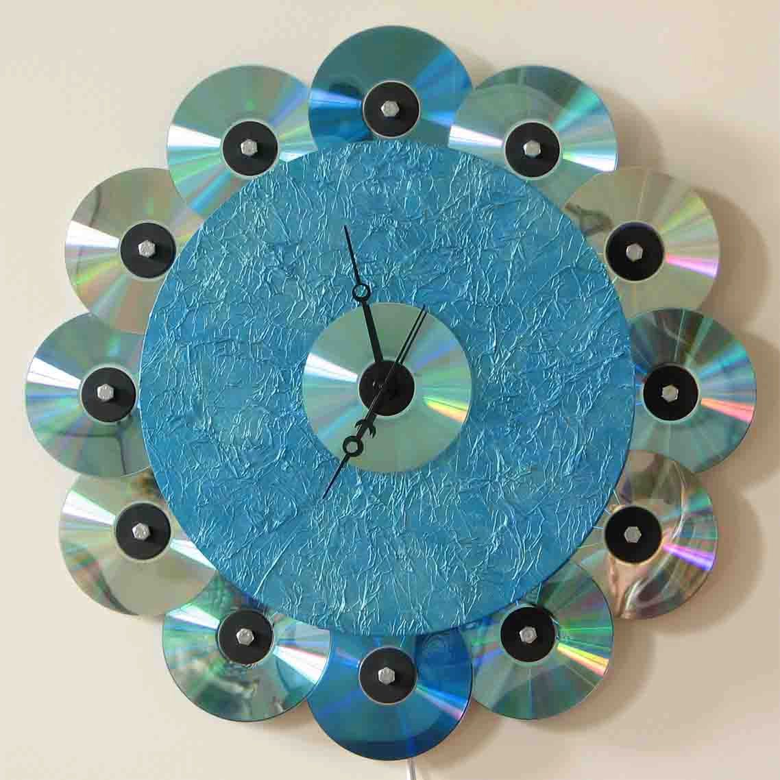 repurposed cd wall art