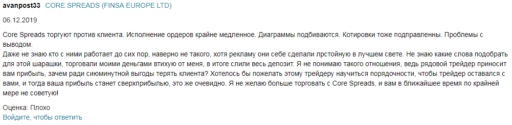 CFD-брокер Core Spreads: подробный обзор и анализ отзывов клиентов