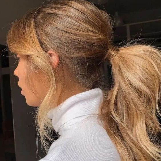 ponytail feathery layers