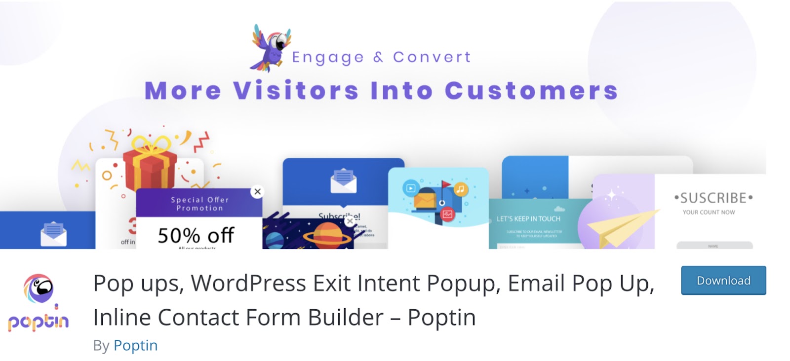 poptin announcement wordpress plugin