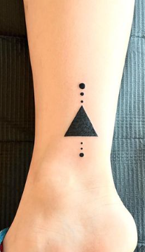 Black Filled Triangle Acceptable Tattoos Idea Women
