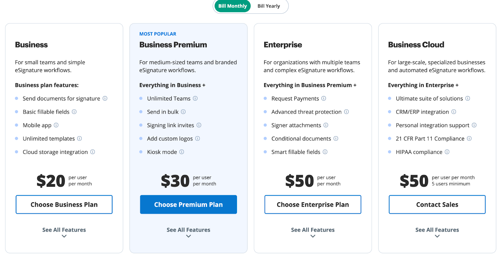 signNow Pricing