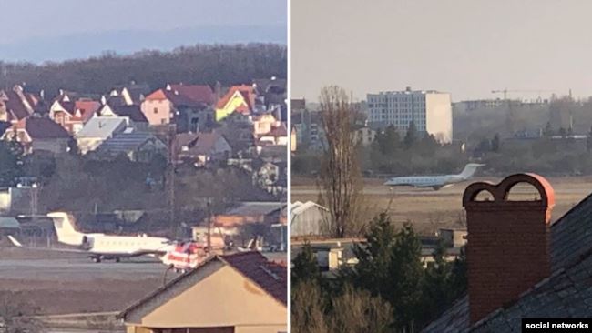 Цей же літак з’являвся і на фотографіях мешканців Ужгорода, які живуть поруч із тамтешнім летовищем