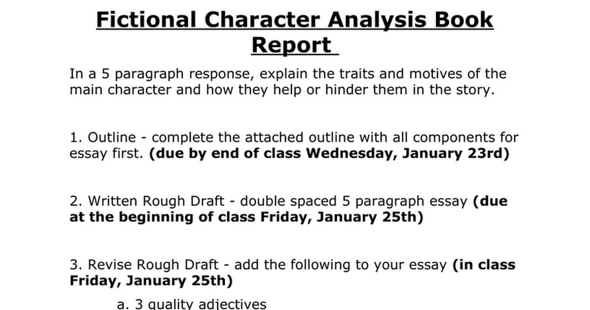 5 paragraph character analysis essay