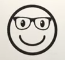 Let's draw and color the smiling with glasses face emoji.