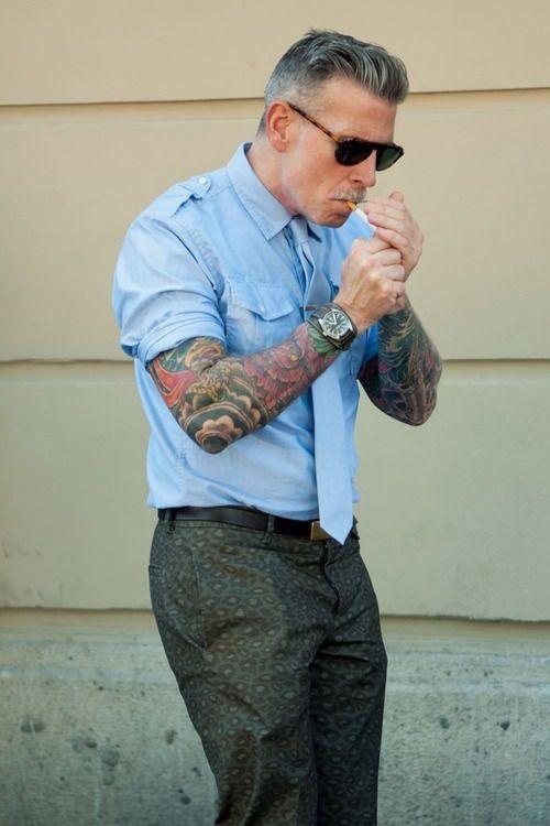 24 Tattooed Seniors Answer The Question: "What Will It Look Like In 40  Years?" | Nick wooster, Moda para homens, Moda masculina