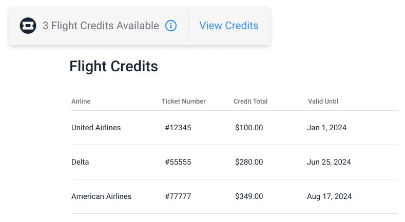 flight credits