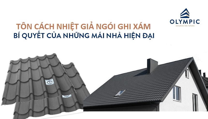 Tôn xốp giả ngói ghi xám mang lại vẻ đẹp sang trọng cho công trình