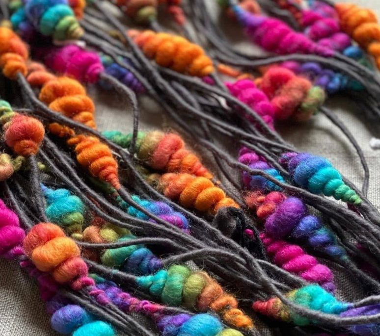 fancy colorful yarn