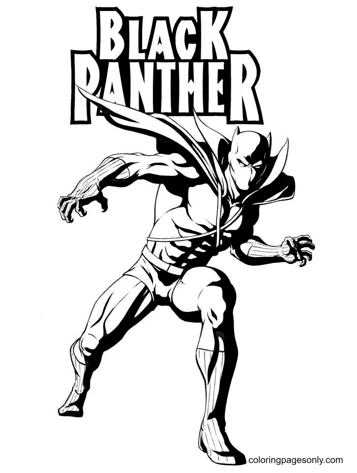 Black Panther Poster Coloring Pages