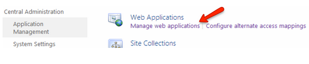 Manage Web Applications Settings