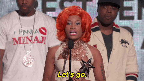 GIF of Nicki Minaj saying 'Let's go!'