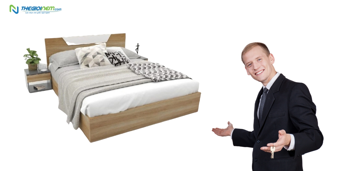 Top 5 mẫu giường gỗ MDF giá rẻ tại Thế Giới Nệm