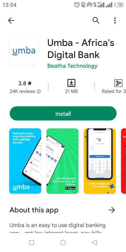 Download the Umba loan app
