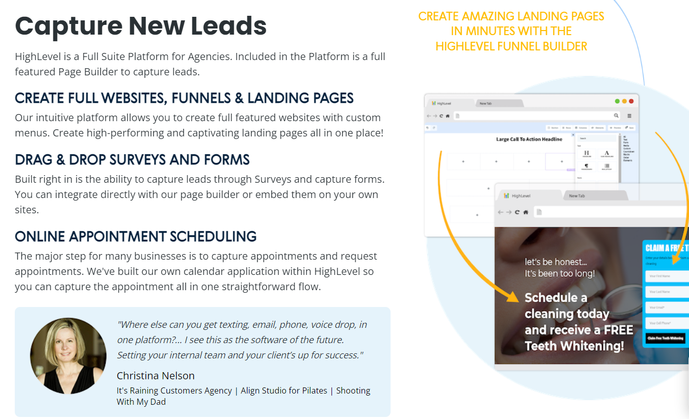 Capture new leads with HighLevel sales software.