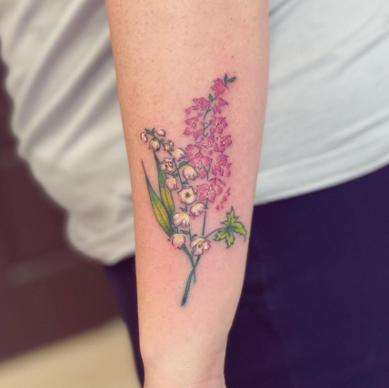 A Whimsical Lily Of The Valley Tattoo