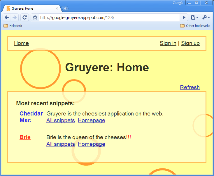 Image of Google Gruyere from google-gruyere.appspot.com
 